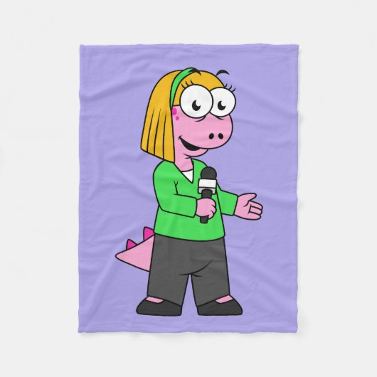 Darstellung eines Allosaurus-Nachrichtenreporters. Fleecedecke (Vorderseite)