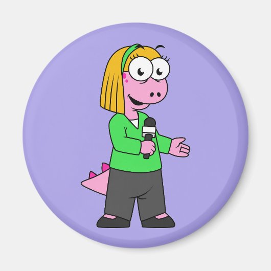 Darstellung eines Allosaurus-Nachrichtenreporters. Magnet (Vorne)