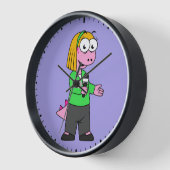 Darstellung eines Allosaurus-Nachrichtenreporters. Uhr (Winkel)