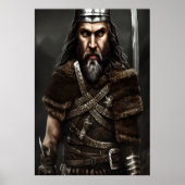 Darstellung eines älteren Wikings | AI Art Poster (Vorne)