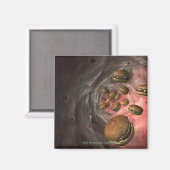 Darstellung eines Blutgefäßes mit Burgern Magnet (Vorderseite/Rückseite)