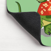 Darstellung eines Brontosaurus, der Maracas spielt Mousepad (Ecke)