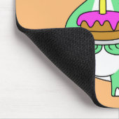 Darstellung eines Brontosaurus mit Geburtstagskuch Mousepad (Ecke)