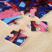 Darstellung eines Cheerleader vor einer Gruppe von Puzzle (Seite)