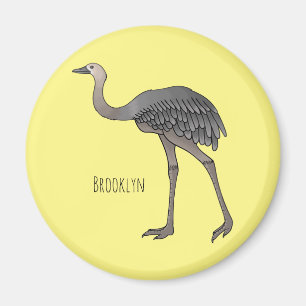 Darstellung eines größeren Rhea-Cartoon Magnet