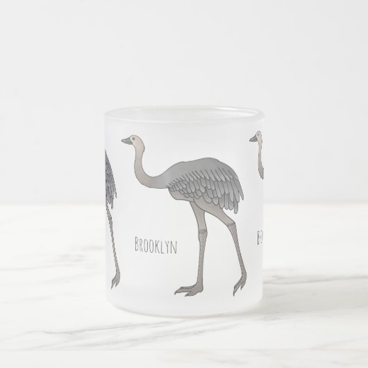 Darstellung eines größeren Rhea-Cartoon Mattglastasse (Mittel)