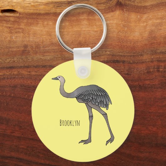 Darstellung eines größeren Rhea-Cartoon Schlüsselanhänger (Vorderseite)