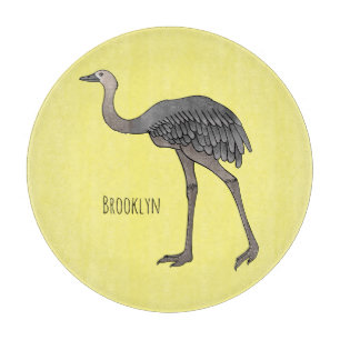 Darstellung eines größeren Rhea-Cartoon Schneidebrett