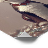 Darstellung eines Niedlichen Hundes Poster (Ecke)