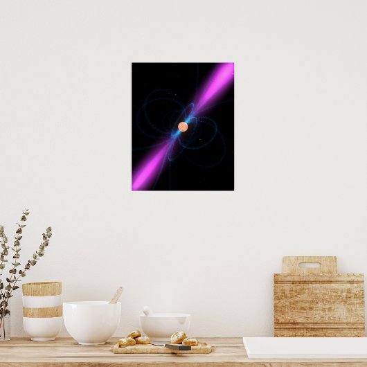 Darstellung eines Pulsars Poster (Küche)
