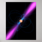 Darstellung eines Pulsars Poster (Vorne)