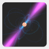 Darstellung eines Pulsars Quadratischer Aufkleber (Vorderseite)