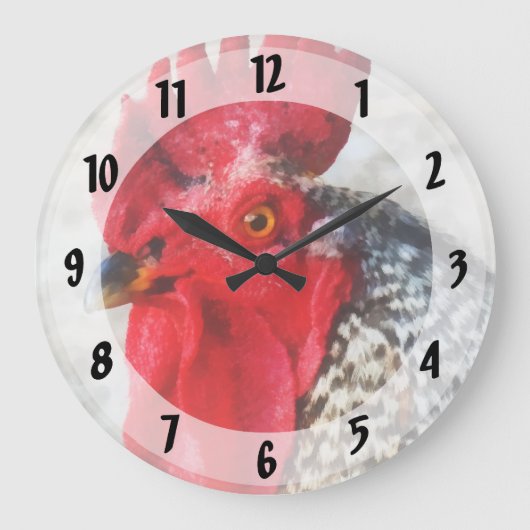 Darstellung eines Rasters Große Wanduhr (Vorderseite)