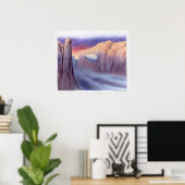 Darstellung eines reisenden Luftschiffs Poster (Heimbüro)