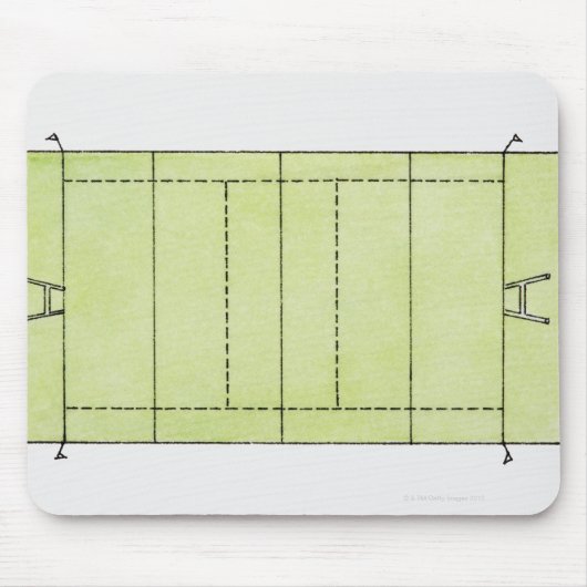 Darstellung eines Rugby-Pitches Mousepad (Vorne)