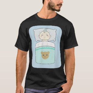 Darstellung eines schlafenden Babys und eines Bäre T-Shirt