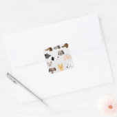 Darstellung eines schönen Hundsmusters Quadratischer Aufkleber (Umschlag)