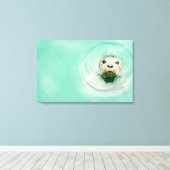 Darstellung eines Siegels im Wasser Leinwanddruck (Insitu (Holzboden))