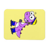 Darstellung eines Skaten Tyrannosaurus Rex. Magnet (Horizontal)