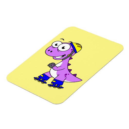 Darstellung eines Skaten Tyrannosaurus Rex. Magnet (Linke Seite)