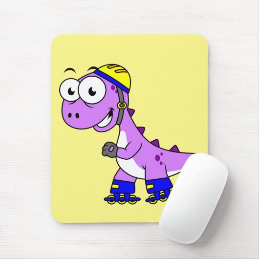 Darstellung eines Skaten Tyrannosaurus Rex. Mousepad (Mit Mouse)