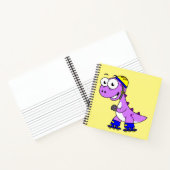 Darstellung eines Skaten Tyrannosaurus Rex. Notizblock (Innenseite)