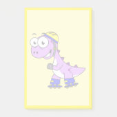 Darstellung eines Skaten Tyrannosaurus Rex. Post-it Klebezettel (Vorderseite)
