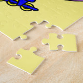 Darstellung eines Skaten Tyrannosaurus Rex. Puzzle (Seite)