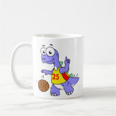 Darstellung eines Stegosaurus, der Basketball spie Kaffeetasse (Links)
