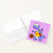 Darstellung eines Stegosaurus, der Basketball spie Notizblock (Innenseite)