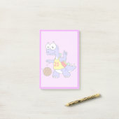 Darstellung eines Stegosaurus, der Basketball spie Post-it Klebezettel (Auf Schreibtisch)