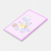 Darstellung eines Stegosaurus, der Basketball spie Post-it Klebezettel (angewinkelt)