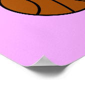 Darstellung eines Stegosaurus, der Basketball spie Poster (Ecke)