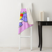 Darstellung eines Stegosaurus, der Basketball spie Sherpadecke (Beispiel)