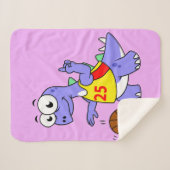 Darstellung eines Stegosaurus, der Basketball spie Sherpadecke (Vorderseite (Horizontal))