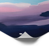 Darstellung eines Tigers im Weltraum Poster (Ecke)