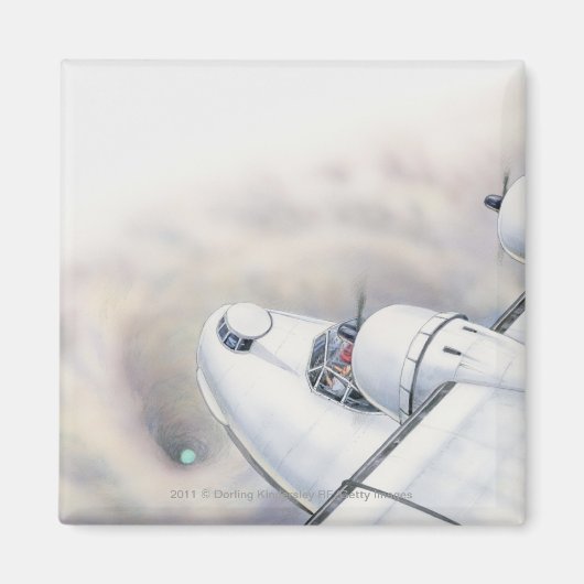 Darstellung eines über dem Wurmloch fliegenden Flu Magnet (Vorne)