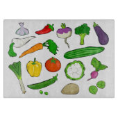 Darstellung gemischter Gemüse Schneidebrett (Vorderseite)