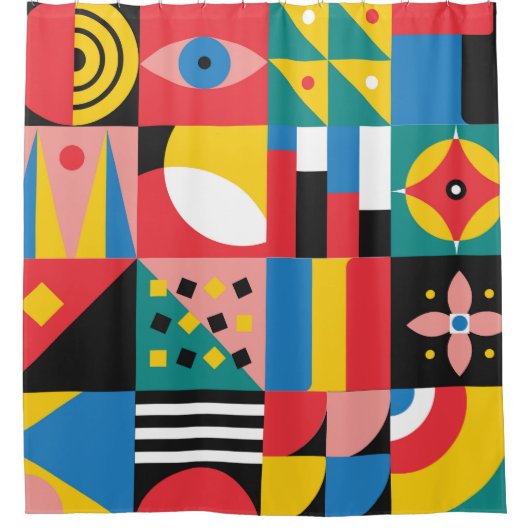 Darstellung geometrischer Formen Duschvorhang (Vorderseite)