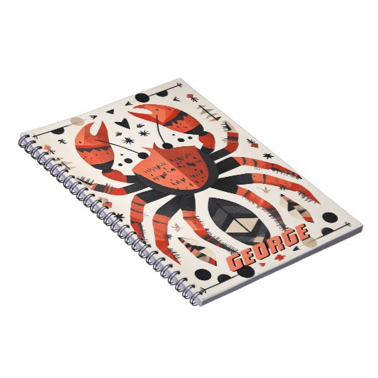 Darstellung geometrischer Roter Krebs Notizblock (Rechte Seite)