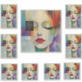 Darstellung in Farbblockrealismus Aufkleber (Vorderseite)