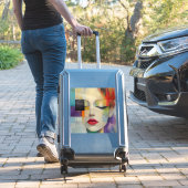 Darstellung in Farbblockrealismus Aufkleber (Koffer Insitu)