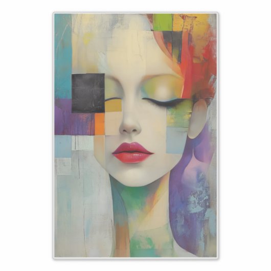 Darstellung in Farbblockrealismus Aufkleber (Vorderseite)