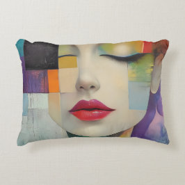 Darstellung in Farbblockrealismus Dekokissen