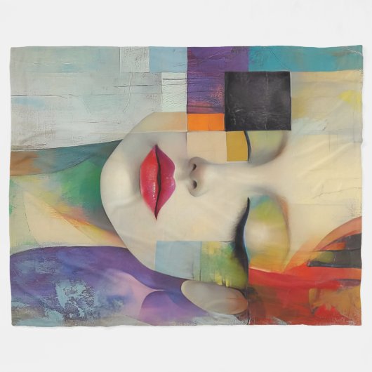 Darstellung in Farbblockrealismus Fleecedecke (Vorderseite (Horizontal))