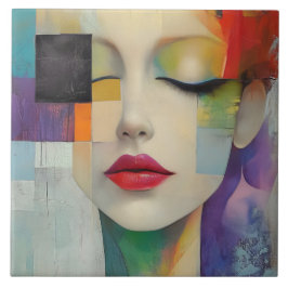 Darstellung in Farbblockrealismus Fliese