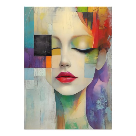 Darstellung in Farbblockrealismus Fotodruck (Vorne)