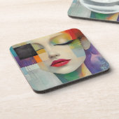 Darstellung in Farbblockrealismus Getränkeuntersetzer (Linke Seite)