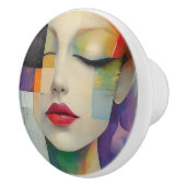 Darstellung in Farbblockrealismus Keramikknauf (Rechts)