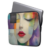 Darstellung in Farbblockrealismus Laptopschutzhülle (Vorderseite Links)